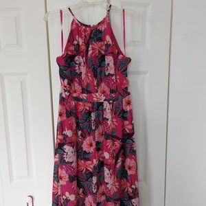 Beautiful Pink Floral Loft Dress